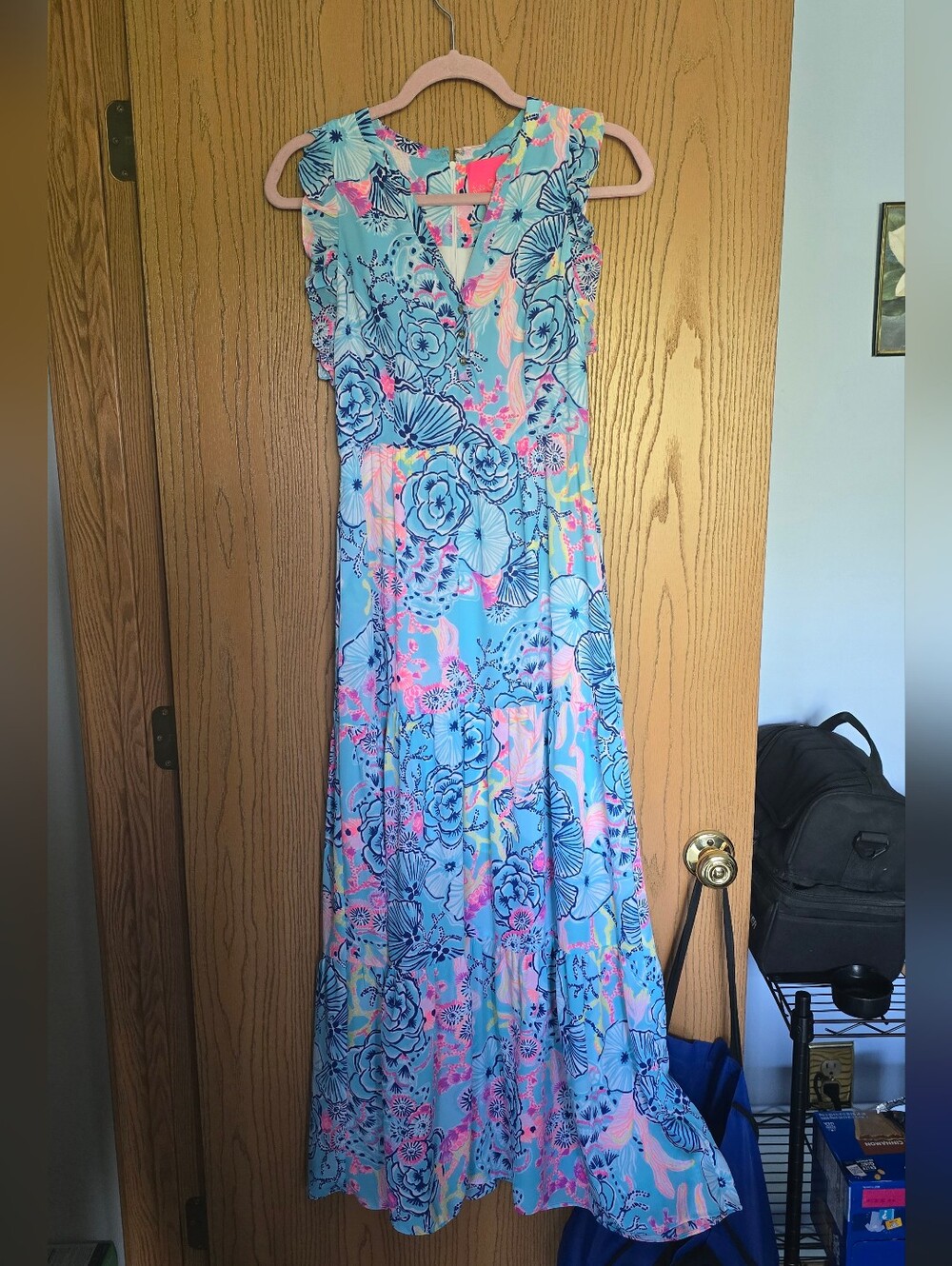 Lilly Pulitzer Once Upon A Tide Ruffle Maxi Dress - Picture 2 of 5